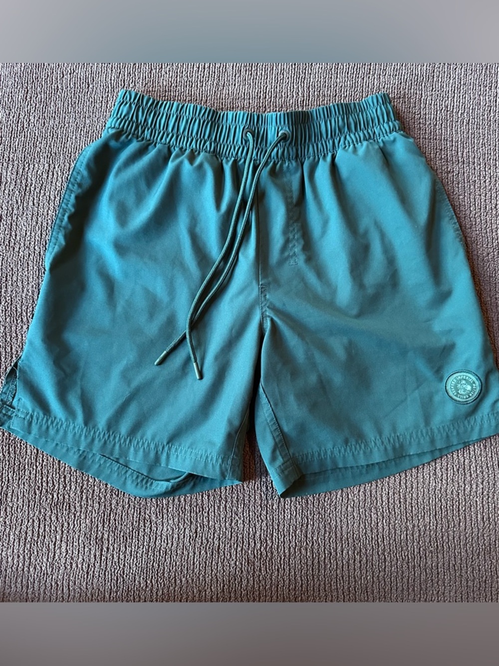 Imperial Motion Swim Shorts in Small Teal Mesh Lining with Pockets & Drawstring
